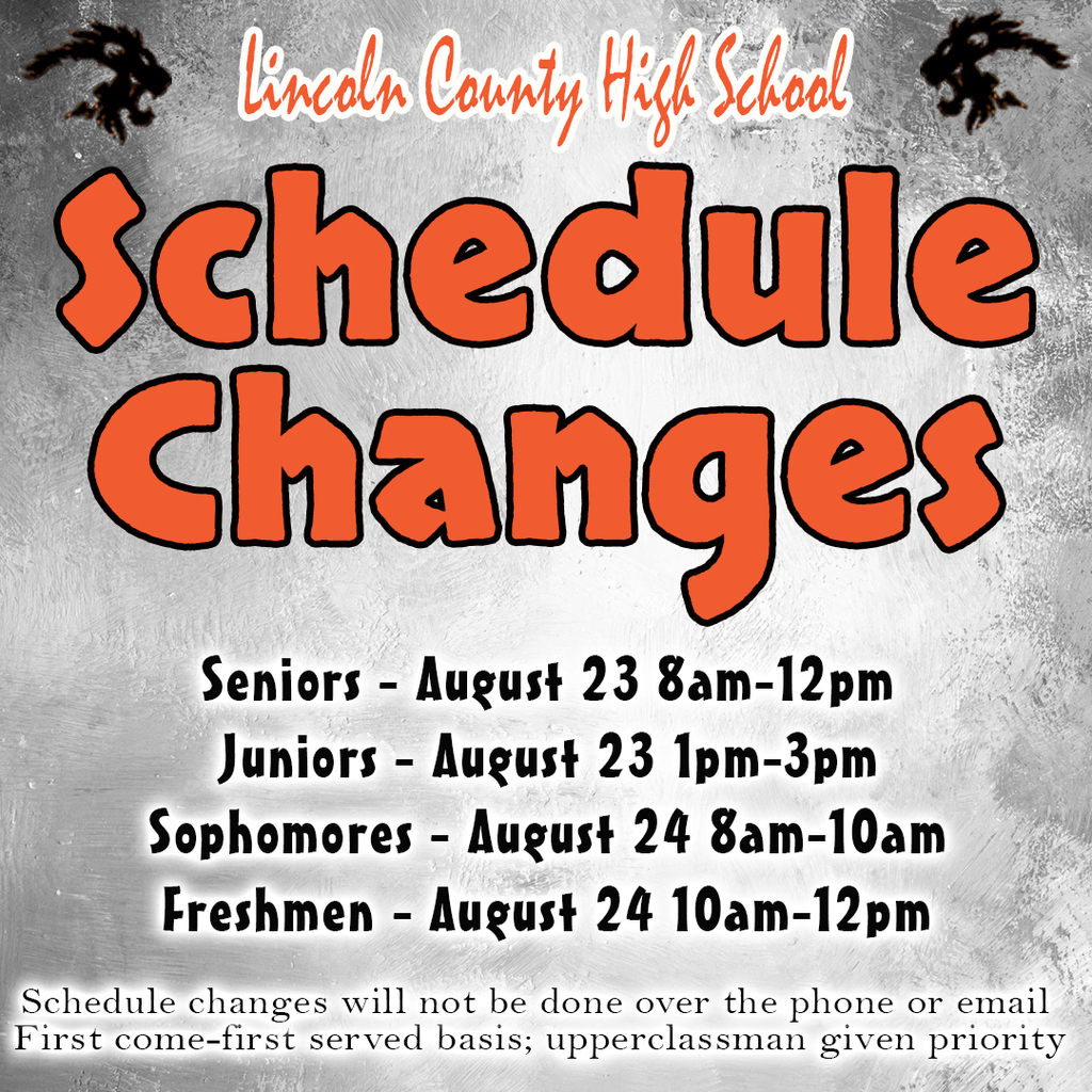 Lincoln County High School Schedule Changes